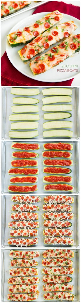 Pin Ups: zucchini Pizza Boats | knittedbliss.com