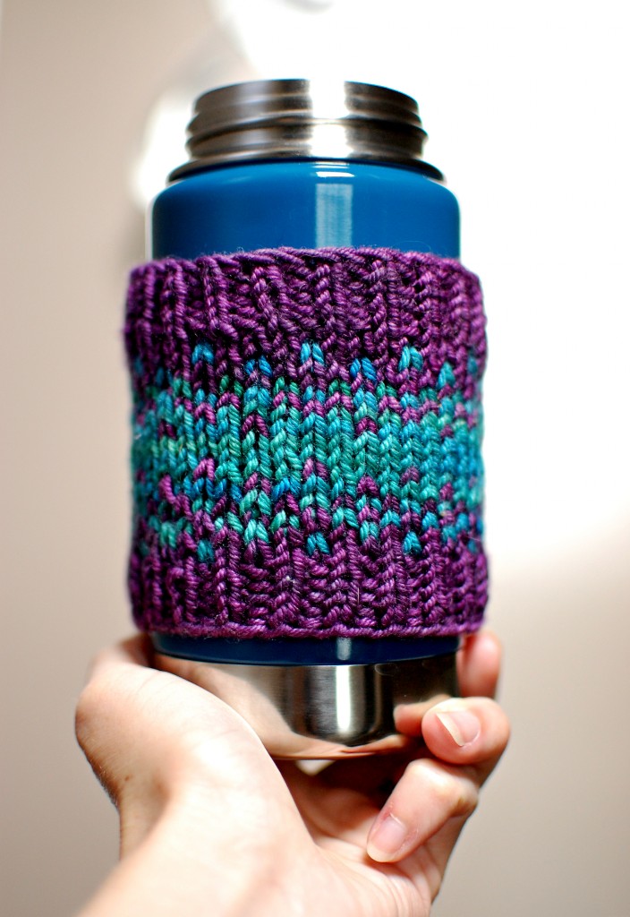 coffee cozy| knittedbliss.com