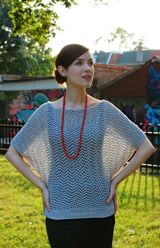 FO: Lady Bat Sweater | knittedbliss.com