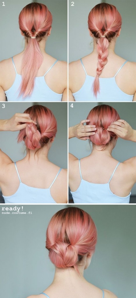 Pin Ups: Easy Braided Chignon| knittedbliss.com