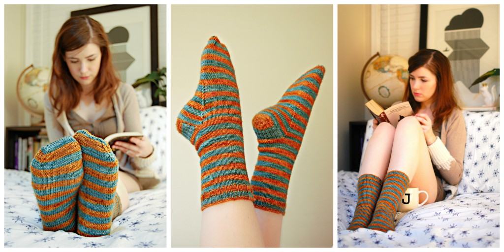 Striped Sock Collage | knittedbliss.com