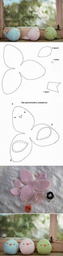 Pin Ups: Small Fabric Bird | knittedbliss.com