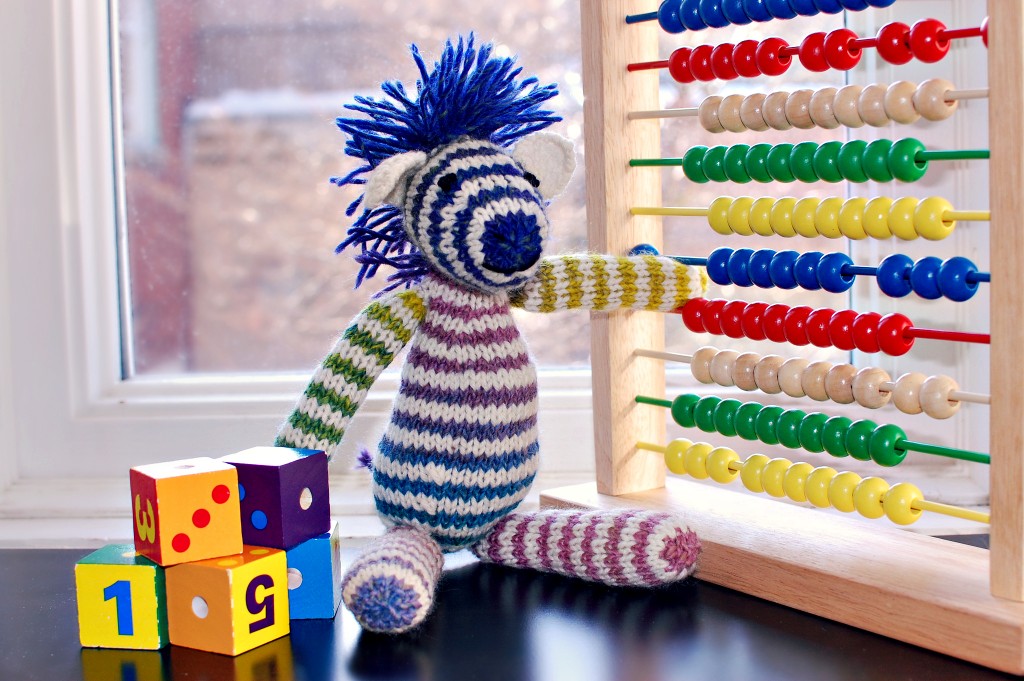 Finished Knit: Toy Zebra | knittedbliss.com