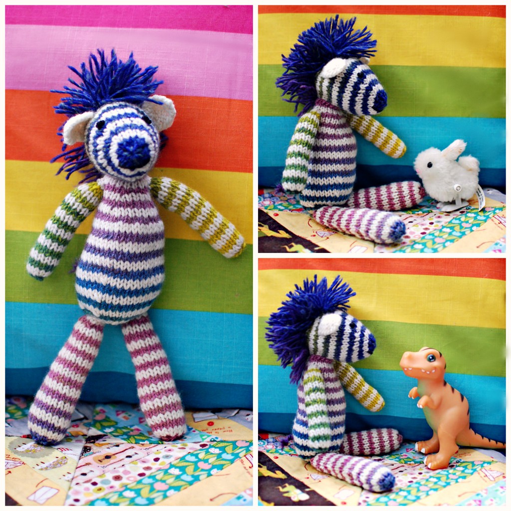 Finished Knit: Toy Zebra | knittedbliss.com