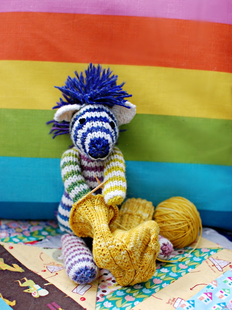Finished Knit: Toy Zebra | knittedbliss.com