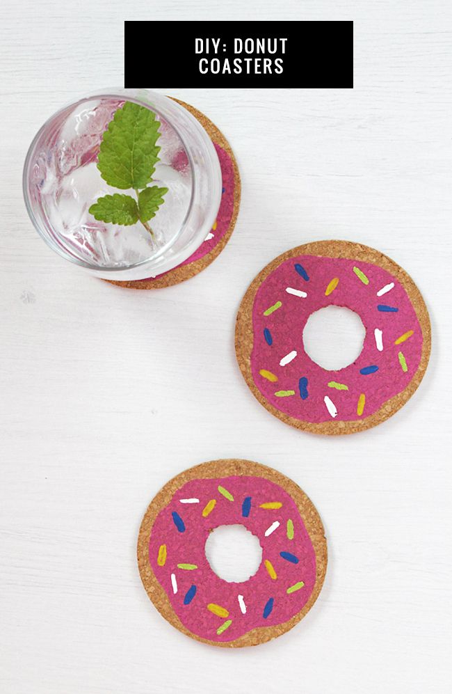 Pin Ups and Link Love: DIY Donut Coasters| knittedbliss.com