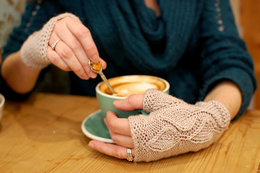 Finished Knit: Leave Me Not Mitts | knittedbliss.com