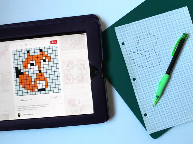 Pin Ups and Link Love: How to Cross Stitch on Paper | knittedbliss.com