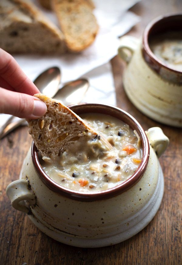 Pin Ups and Link Love: Crockpot Chiken and Wild Rice Soup | knittedbliss.com