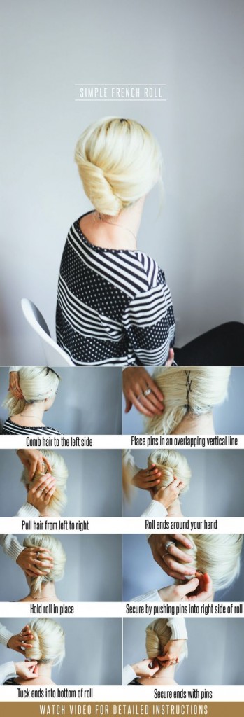 Pin Ups and Link Love: Chignon Tutorial | knittedbliss.com