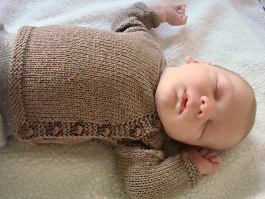 Bear Sweater and Moccasins |knittedbliss.com