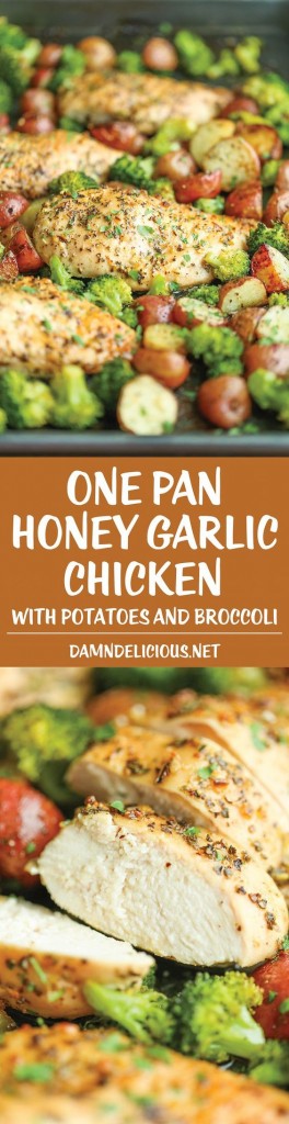 Pin Ups and Link Love: One Pan Honey Garlic Chicken | knittedbliss.com