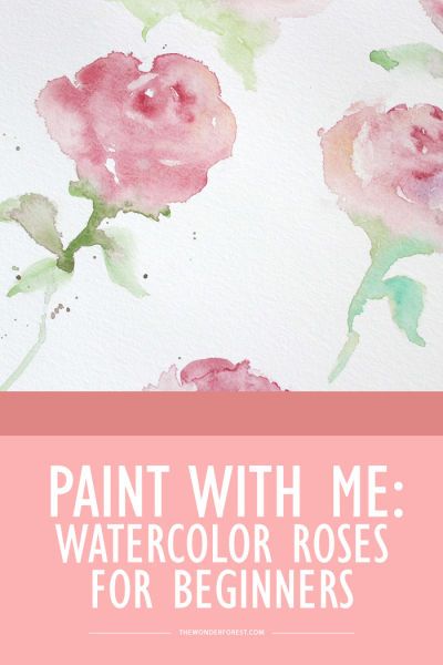 Pin Ups and Link Love: Watercolour Rose Tutorial| knittedbliss.com