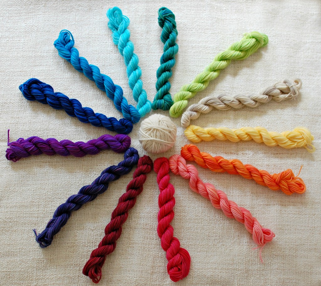 Rainbow Minis Skeins | knittedbliss.com
