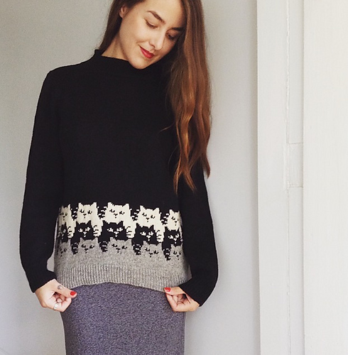 Modification Monday: Moggies Sweater | knittedbliss.com
