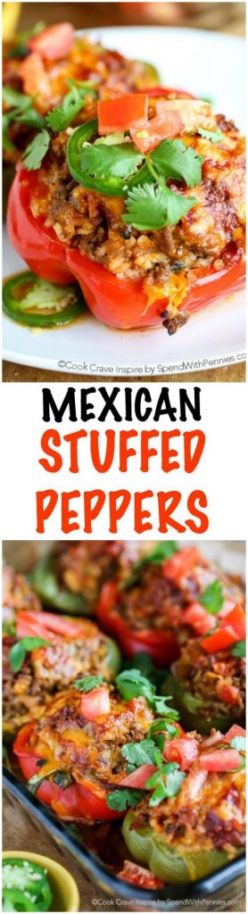 Pin Ups and Link Love: Mexican Stuffed Peppers | knittedbliss.com