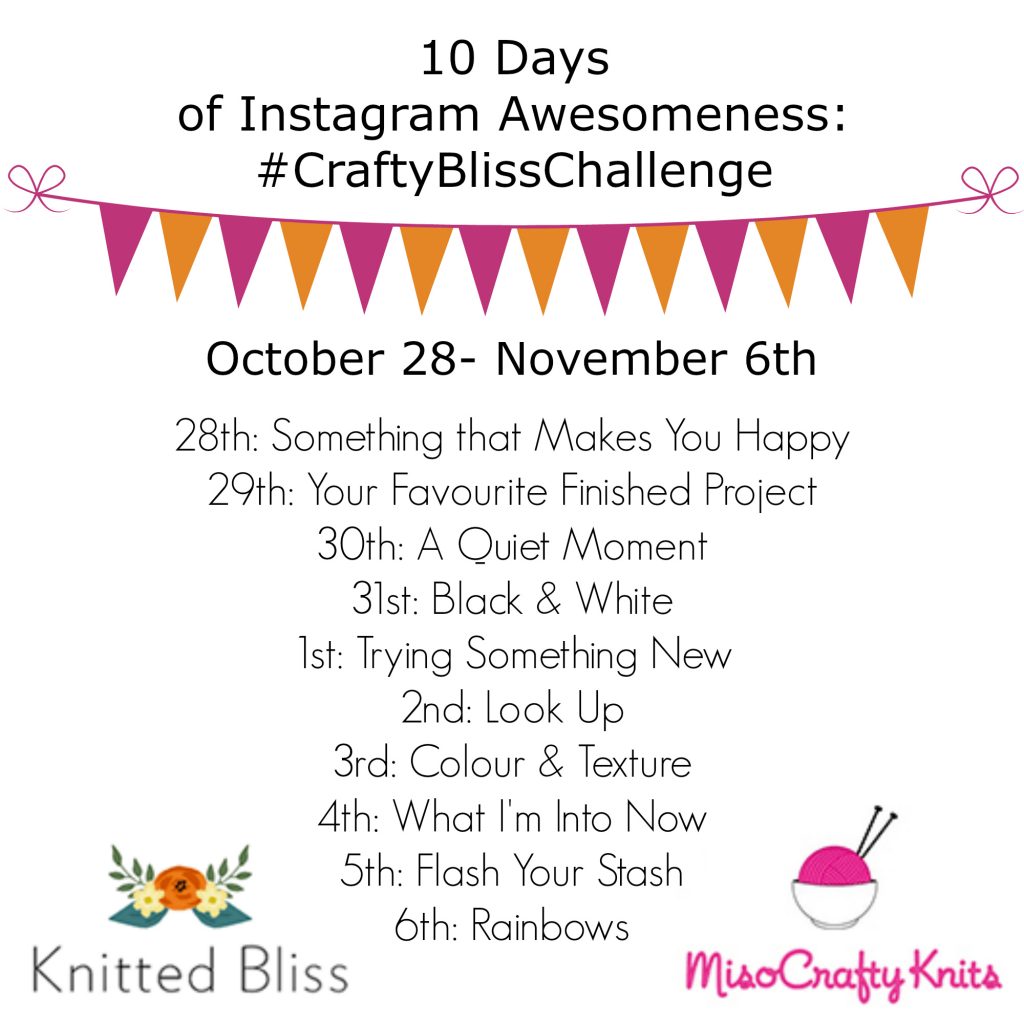 #craftblisschallenge Fall 2016 | knittedbliss.com