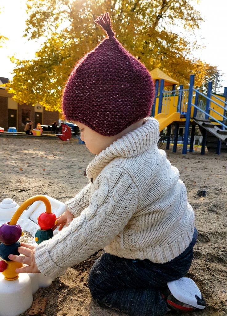Finished Knit: Garter Ear Flap Hat | knittedbliss.com