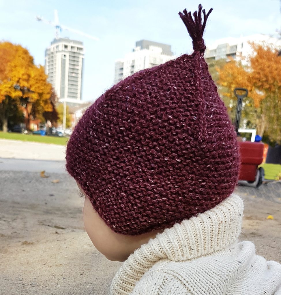 Finished Knit: Garter Ear Flap Hat | knittedbliss.com