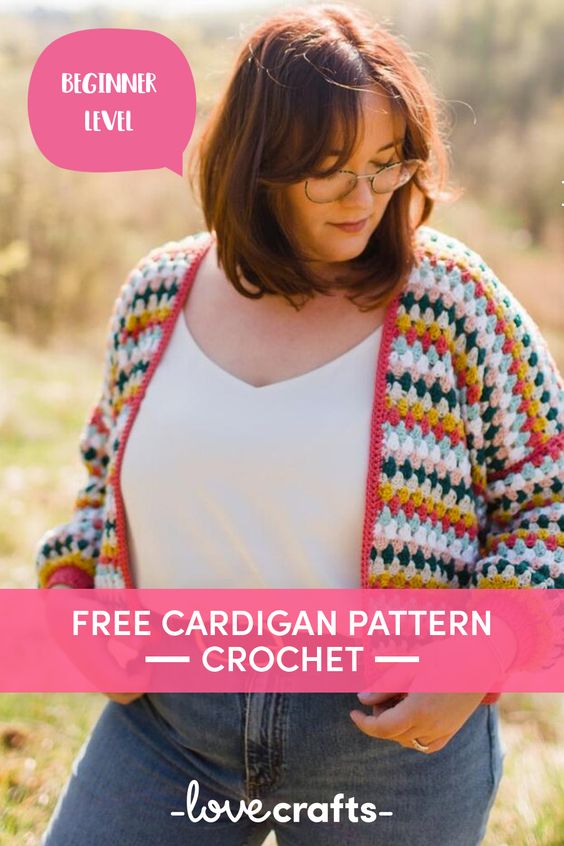 Free Crocheted Cardigan Pattern