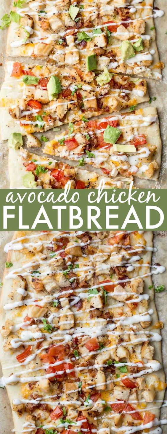 Avocado Chicken Flatbread recipe