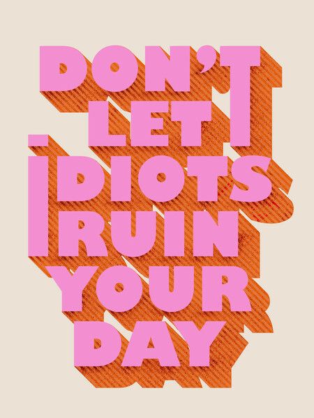 Don't Let Idiots Ruin Your Day