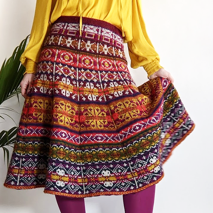 Fair Isle Skirt Free Knitting Pattern