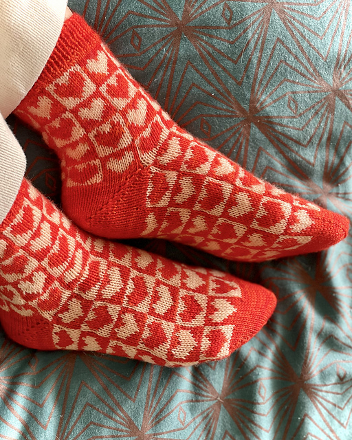 Valentine Sock Knitting Pattern